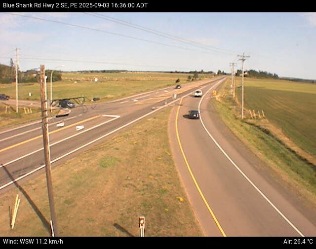 Web Cam image of Blue Shank Road (Highway 2)