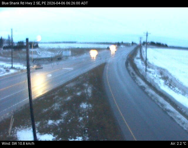 Web Cam image of Blue Shank Road (Highway 2)