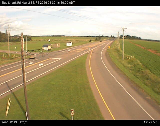 Web Cam image of Blue Shank Road (Highway 2)